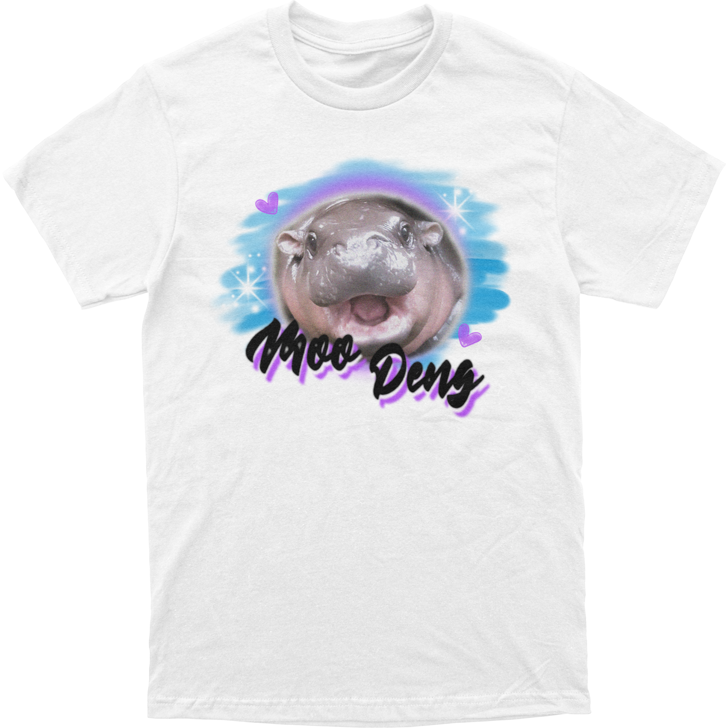 Moo Deng Airbrush Tee