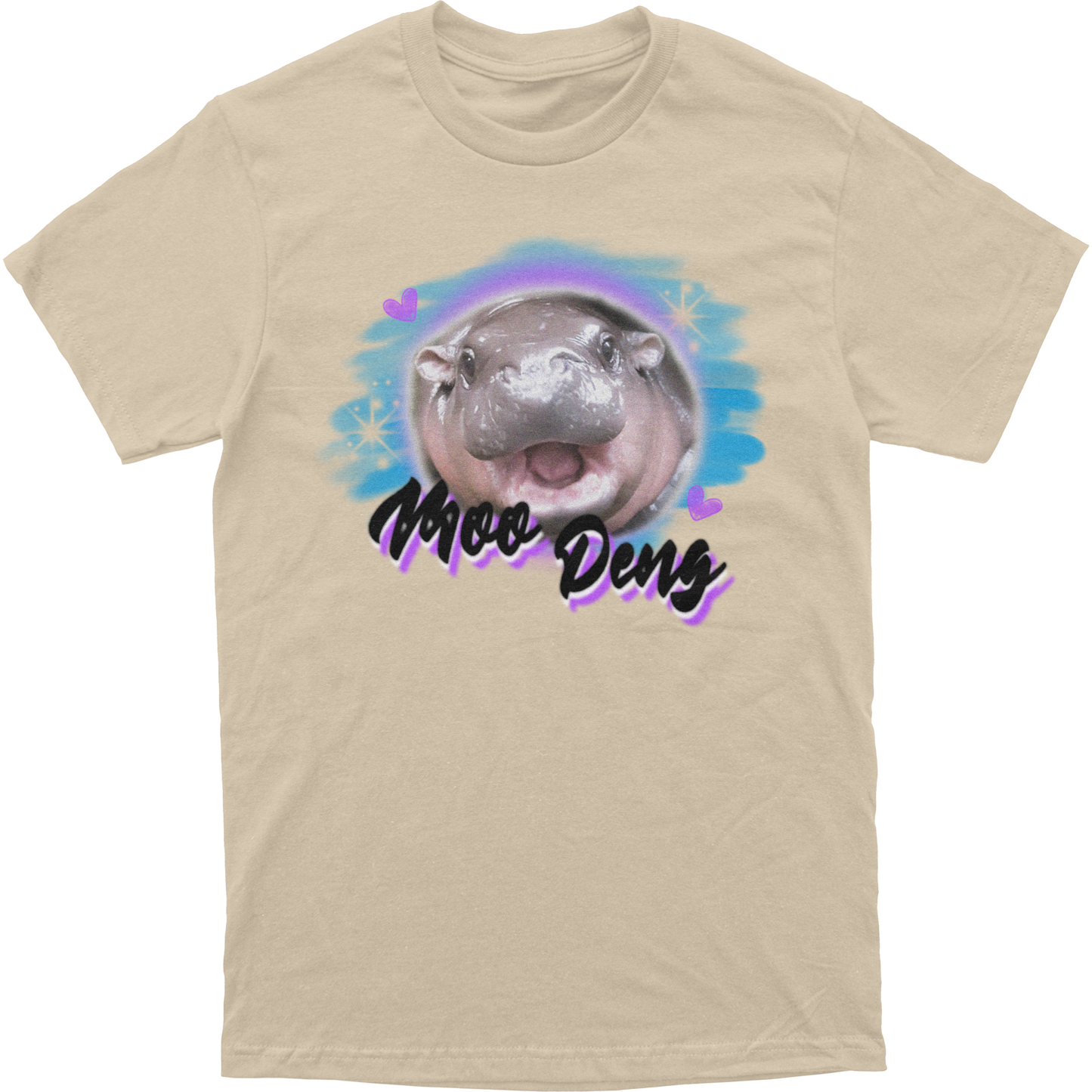 Moo Deng Airbrush Tee